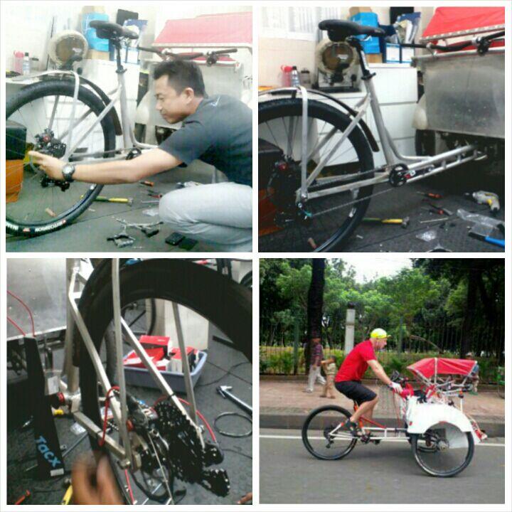 Bule Misterius Penarik Becak 'Racing'