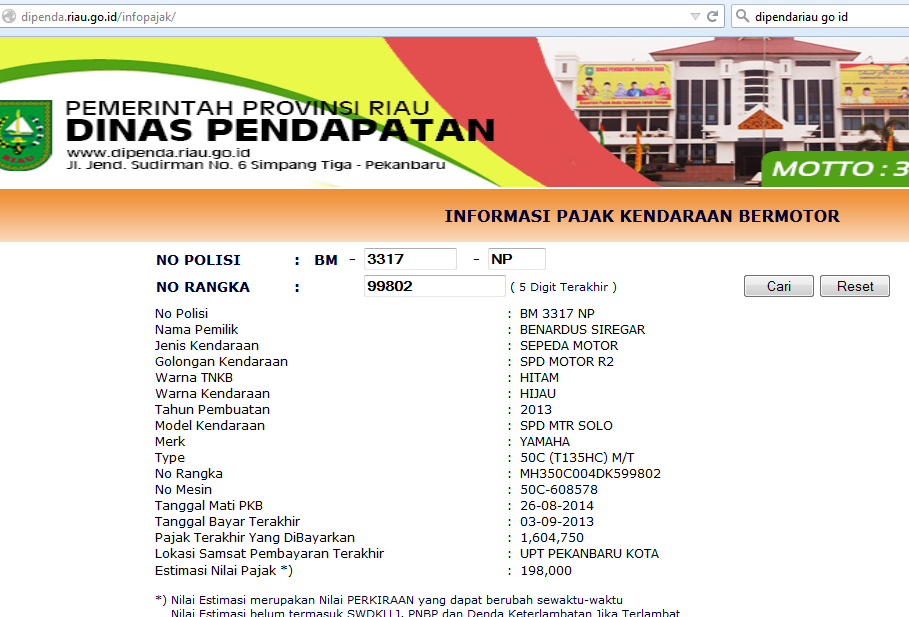 temukan Motor BM3317NP Yamaha JupiterMX