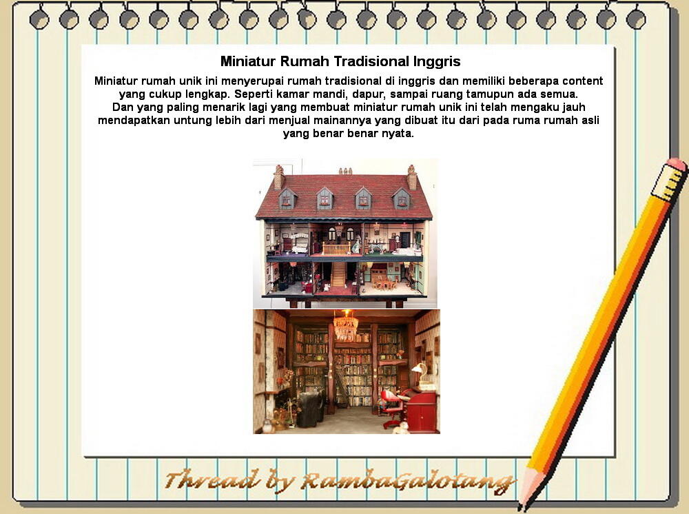 Miniatur Rumah Unik dan Keren