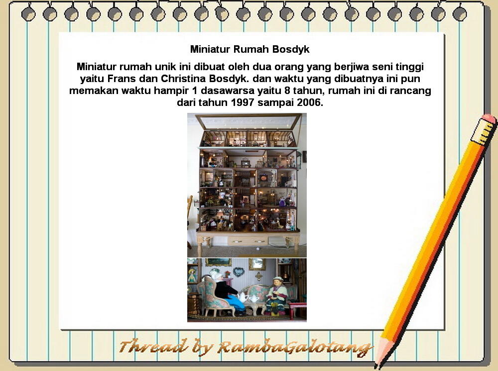 Miniatur Rumah Unik dan Keren