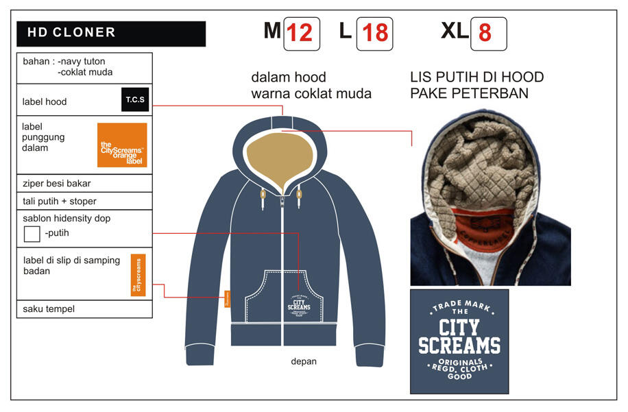 Jual JASA PEMBUATAN SWEATER  HOODIE VARSITY DENGAN DESIGN 