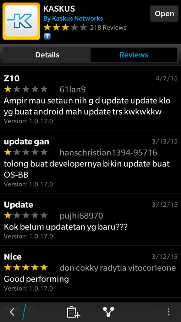 &#91;Parah&#93; Tolong Update Aplikasi Kaskus di BlackBerry 10