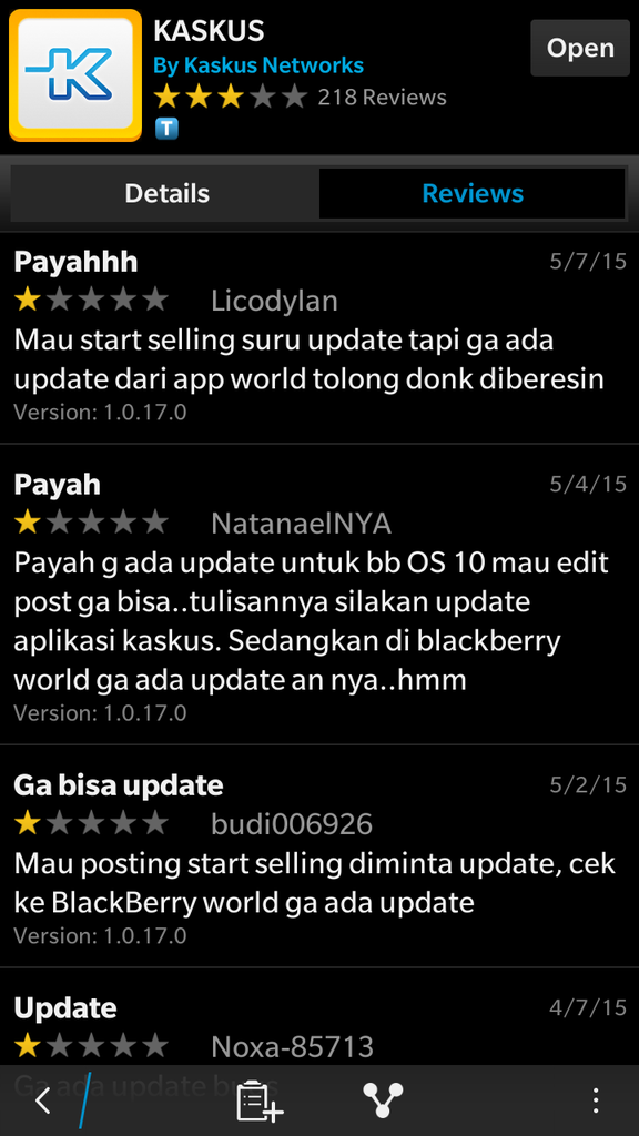 &#91;Parah&#93; Tolong Update Aplikasi Kaskus di BlackBerry 10