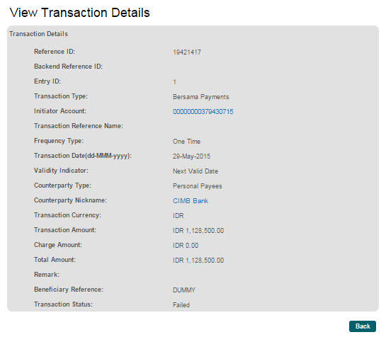 Transaksi Transfer status Suspect lewat internet Banking BNI tapi saldo terpotong