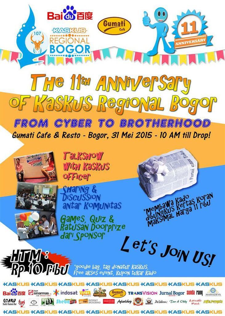 &#91;INVITATION&#93; 11th ANNIVERSARY KASKUS REGIONAL BOGOR - FROM CYBER TO BROTHERHOOD!