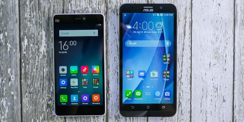 Perbandingan Asus Zenfone 2 dan Xiaomi Mi 4i