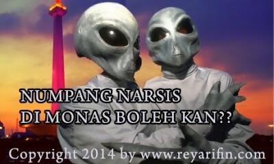 Begini jika UFO Mendarat di Monas!