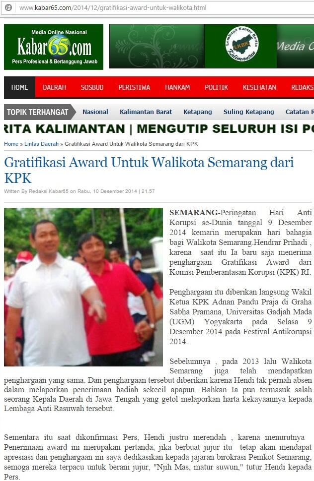 Walikota Semarang Hendrar Prihadi lebih Memilih Naik Bus & makan di angkringan