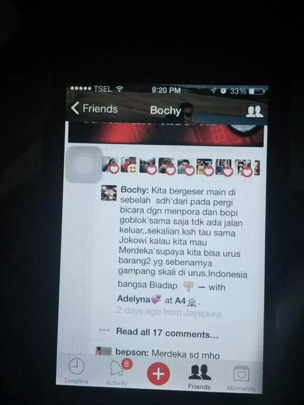 Boaz Salosa Mengamuk dan Ingin Papua Merdeka