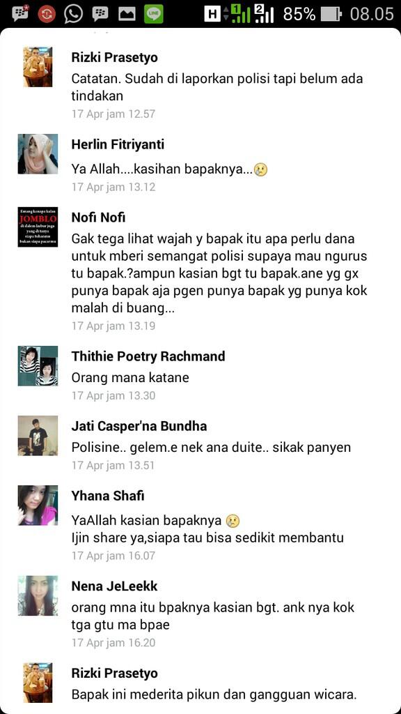Tolong bantu bapa ini yang ditelantarkan anaknya. siapa tau ada yang kenal