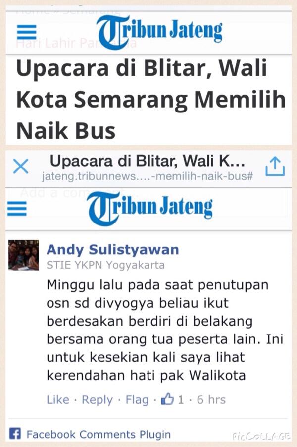 Walikota Semarang Hendrar Prihadi lebih Memilih Naik Bus &amp; makan di angkringan