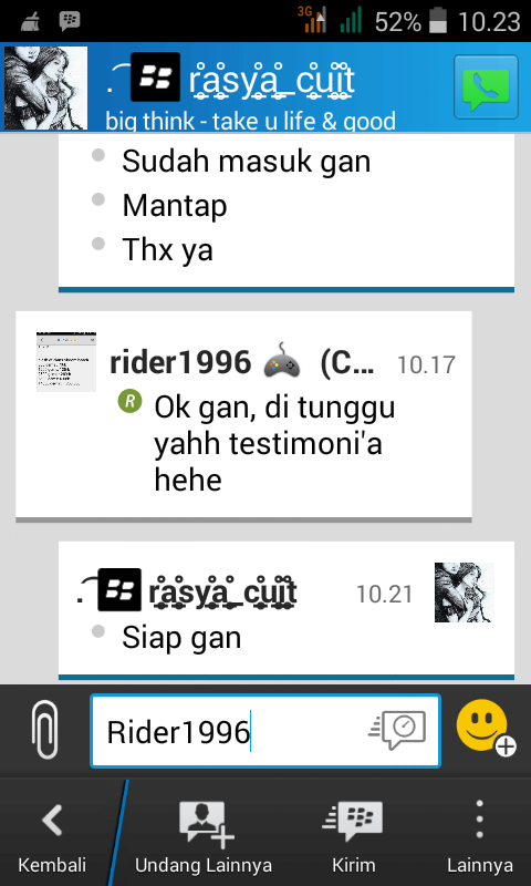 testimoni penjual id dan gems clash of clans rider1996