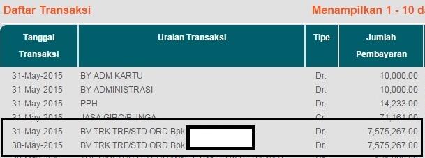 DOBEL DEBET CICILAN BNI GRIYA MULTIGUNA