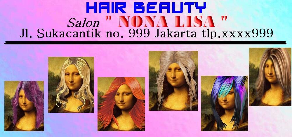 Sebuah Salon menjadikan lukisan Monalisa sebagai iklan model rambut (pict)