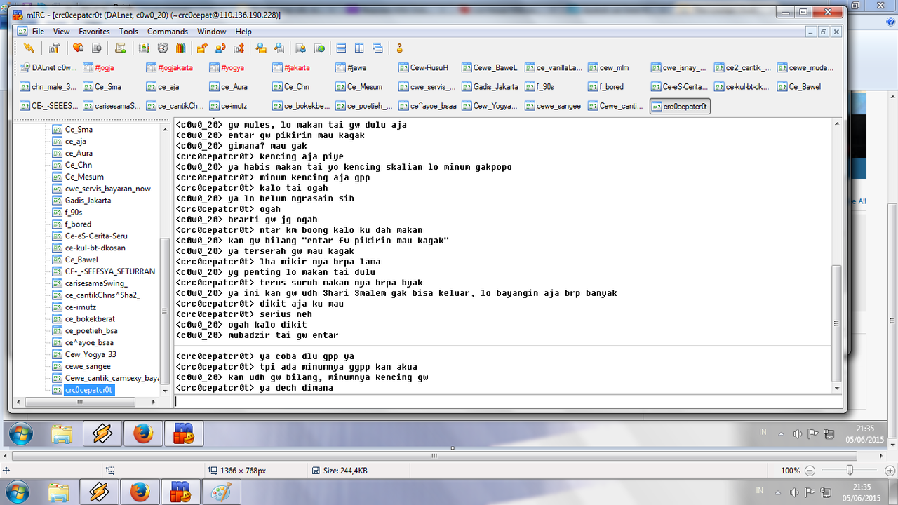 Gw diajak &quot;gituan&quot; ama maho di mIRC