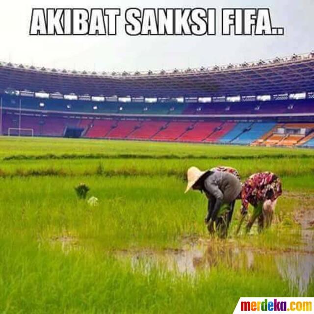Meme Kocak Sindir Kisruh Sepakbola Indonesia, Ada GBK Jadi Sawah