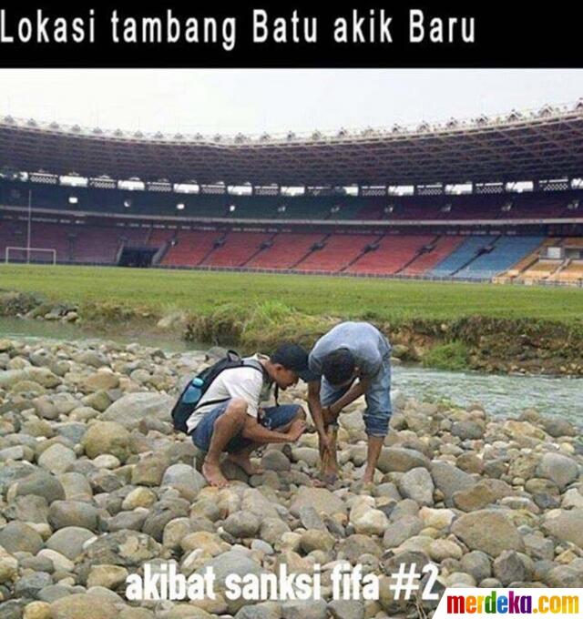 Meme Kocak Sindir Kisruh Sepakbola Indonesia, Ada GBK Jadi Sawah