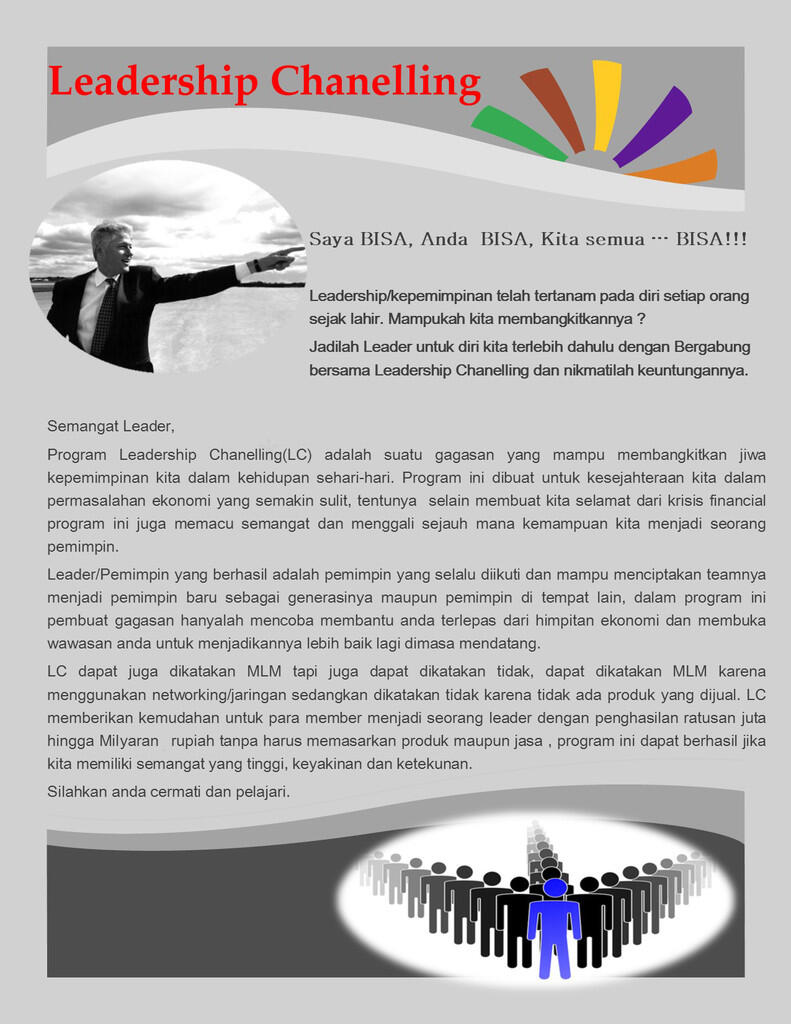 -- Leadership Chanelling -- (Hanya 130.000 Rupiah sekali seumur hidup)