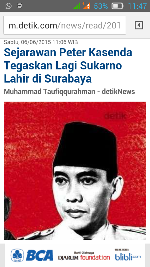 Sejarawan Peter Kasenda Tegaskan Lagi Sukarno Lahir di Surabaya