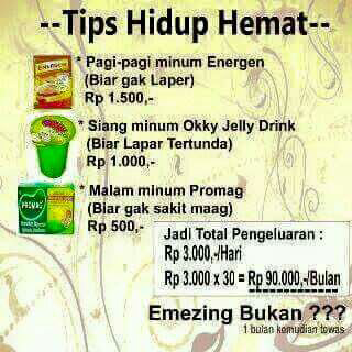 --TIPS HIDUP HEMAT--