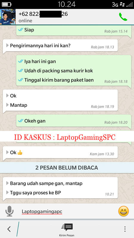 Testimonial dan Feedback > GamerJakarta.com - Laptop Gaming Specialist