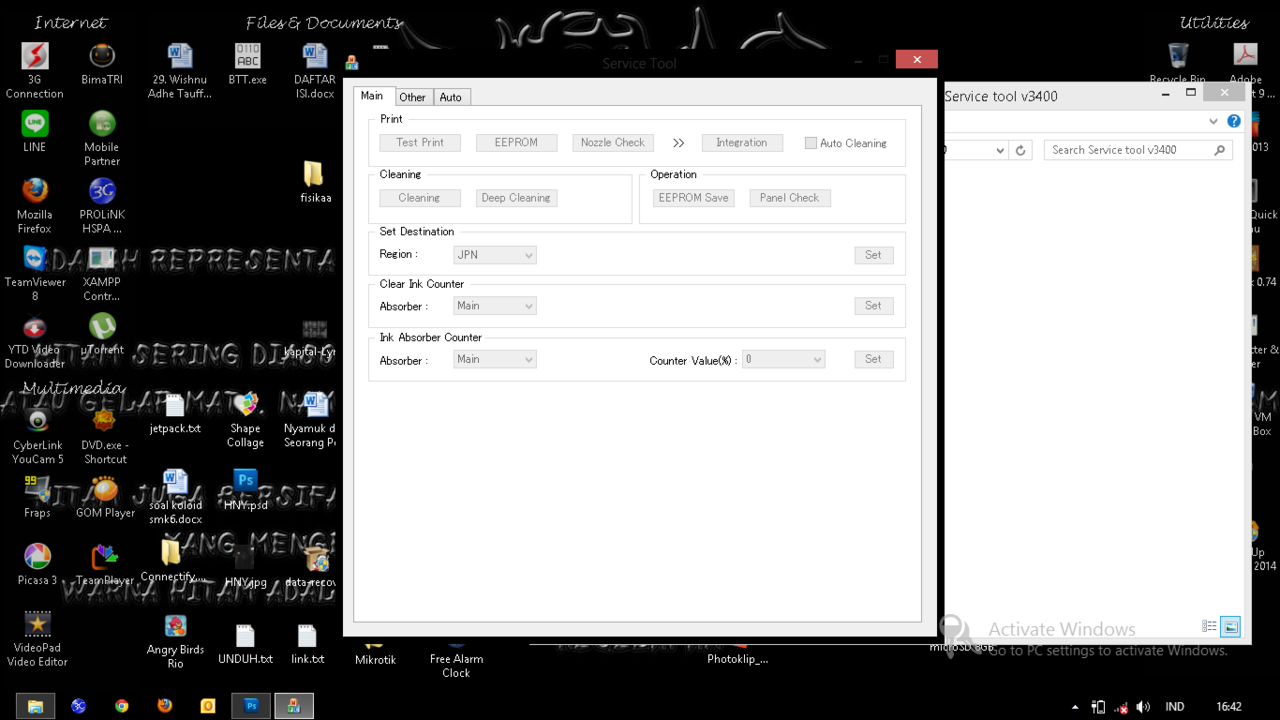 Resetter Canon Pixma MG2570 tidak terbaca