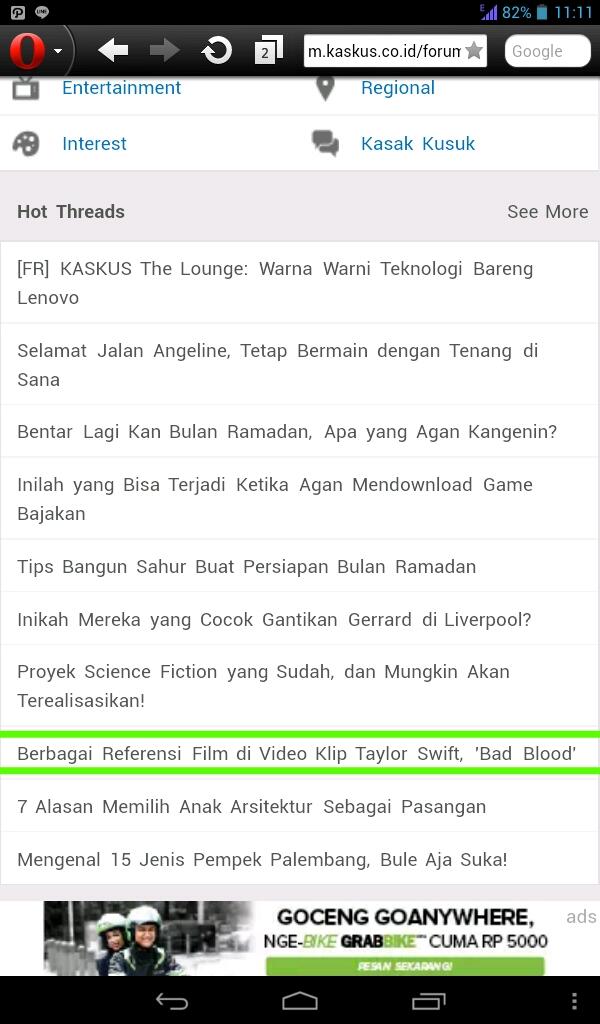 Referensi Film di Video Klip 'Bad Blood'