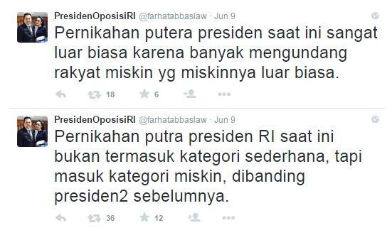 Ini Reaksi Netizan Untuk Pernikahan Putra Presiden Kalian