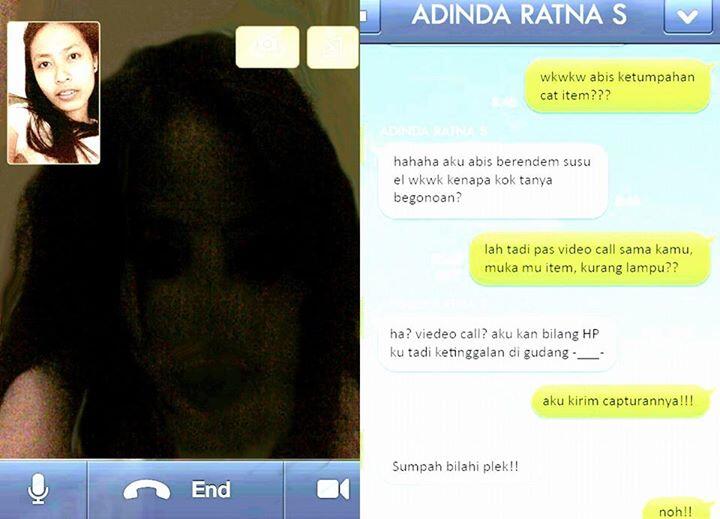 (real) gan, ane video call sama siapa? hantu?