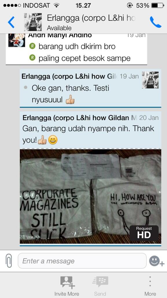 Testimonial Lapak Kaos Kurt Cobain (Since 2012) theandino