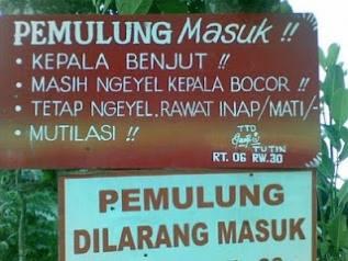 &#91;Bikin Ngakak&#93; Berbagai Tanda Peringatan Unik yang Hanya Ada di Indonesia