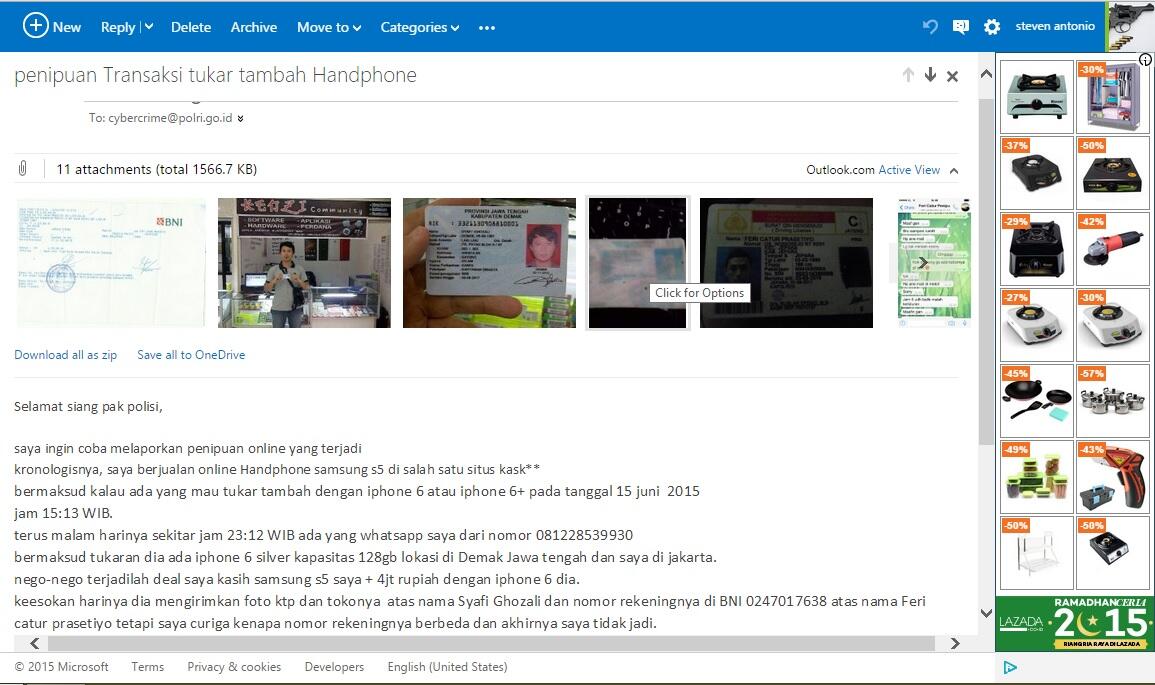 Penipuan Feri Catur Prasetiyo