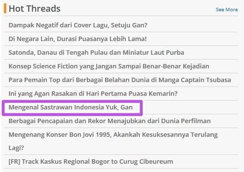 Mengenal Sastrawan Indonesia