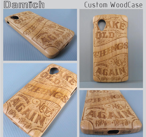 Wood Case HTC, Nexus, iPhone, Oneplus, Samsung, LG - CUSTOM CASE LASER ENGRAVING
