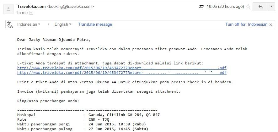 Traveloka.com tidak seperti apa yang di PROMOSIKAN &amp; customer service yang buruk.