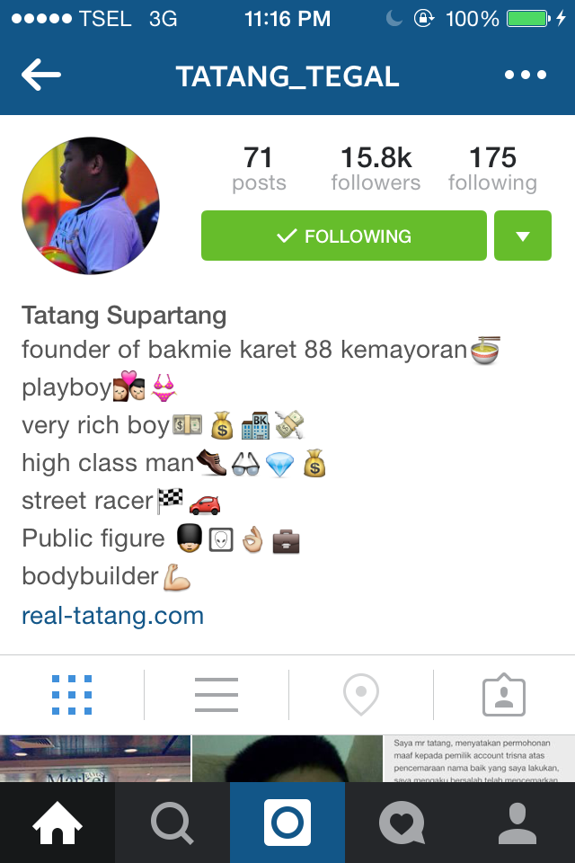 Tatang Tegal yg lg hits di IG