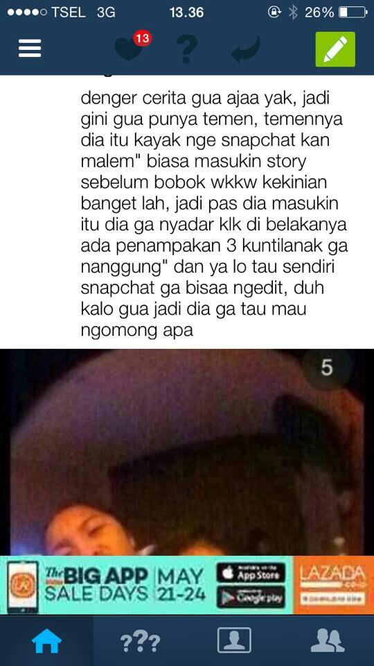 &#91;ASK&#93; Foto snapchat berkuntilanak (test, di forsup ga nongol thread ane)