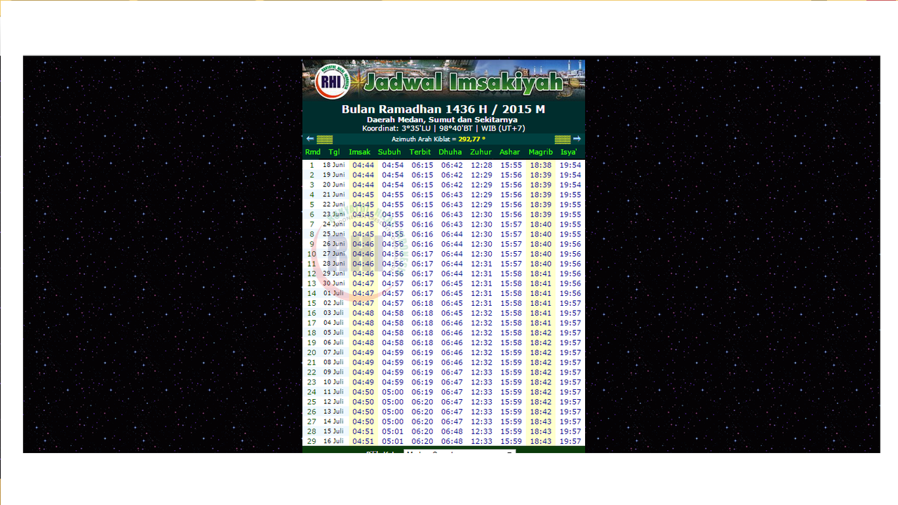 Jadwal Imsakiyah untuk Pulau Sumatera 1436 H / 2015 M  KASKUS