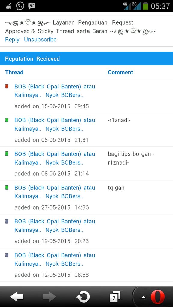 BOB (Black Opal Banten) atau Kalimaya.. Nyok BOBers..