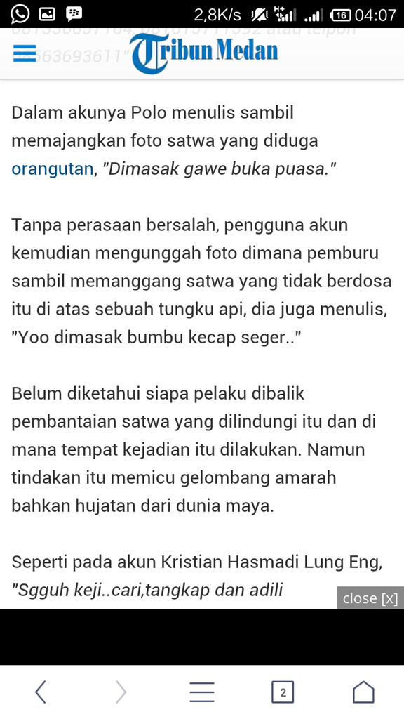 Lagi media tribun news buat berita fitnah dan provokativ 