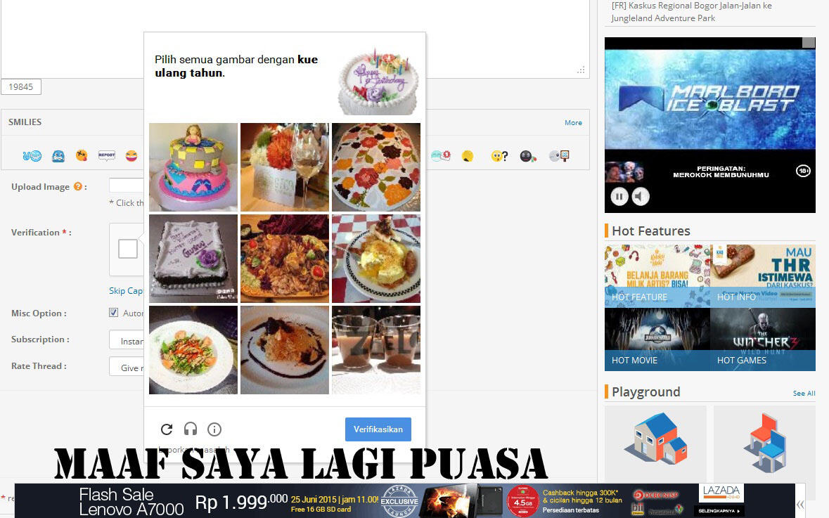 Alasan Saya gak Mau Jawab Verifikasi dari Kaskus, Jelas Saya Manusia Bukan Robot 