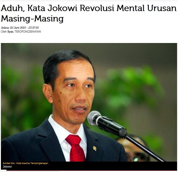 Inikah Hasil Revolusi Mental?