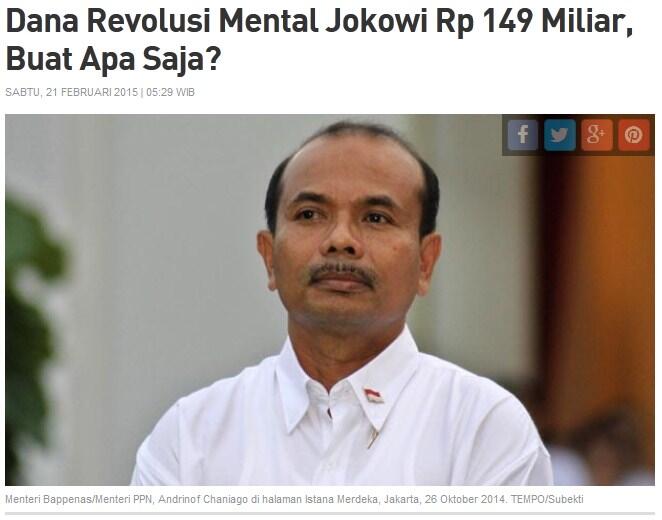 Inikah Hasil Revolusi Mental?