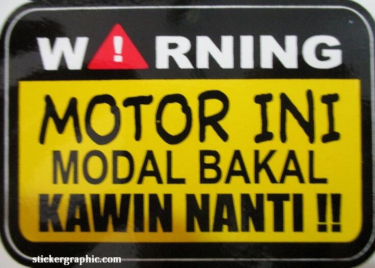 Kumpulan Stiker lucu di spakboardr motor, awas nabrak!