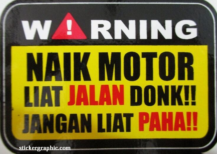 Kumpulan Stiker lucu di spakboardr motor, awas nabrak!