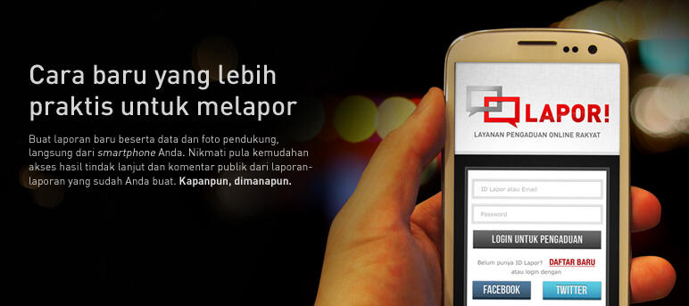 Ada masalah di lingkungan agan ? LAPOR online aja gan