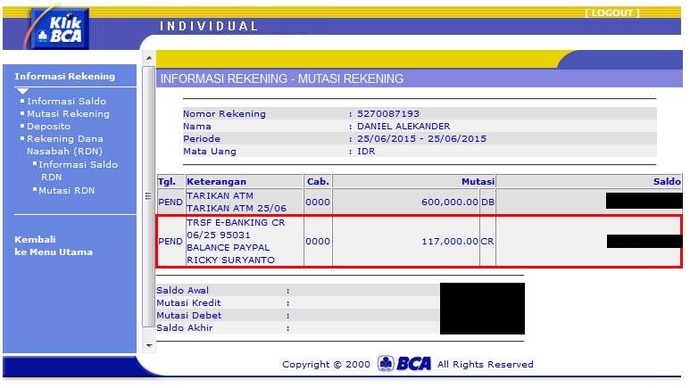 Yang Ditipu Oleh Agan Ini (Dia Menjual PAYPAL BALANCE), Silahkan Hubungi Ane