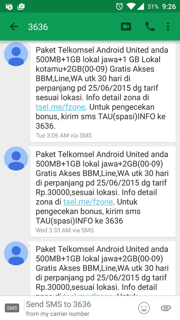 Perpanjangan paket internet telkomsel merugikan