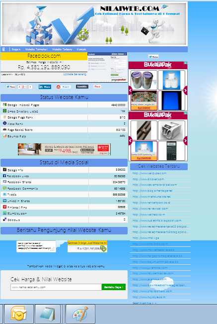 NilaiWeb.com Kalkulator Estimasi Harga Jual Blog dan Website Buatan Bangsa Indonesia