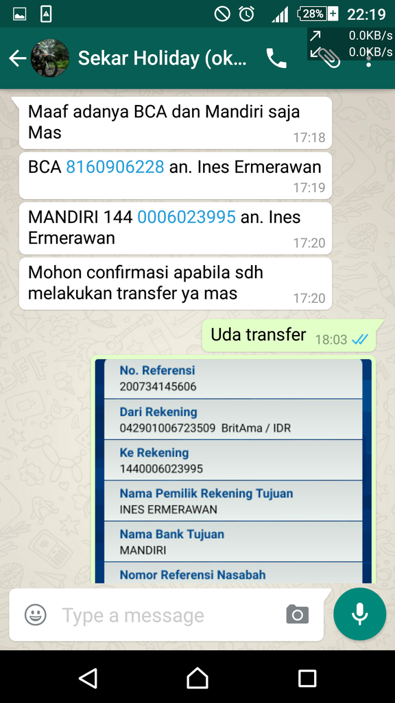 PENIPUAN TIKET PESAWAT, a.n INES ERMERAWAN ngaku dari SEKAR HOLIDAY MALANG